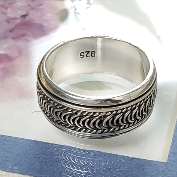 NEW .925 Sterling Silver Concentration Ring - Picture 5 of 8